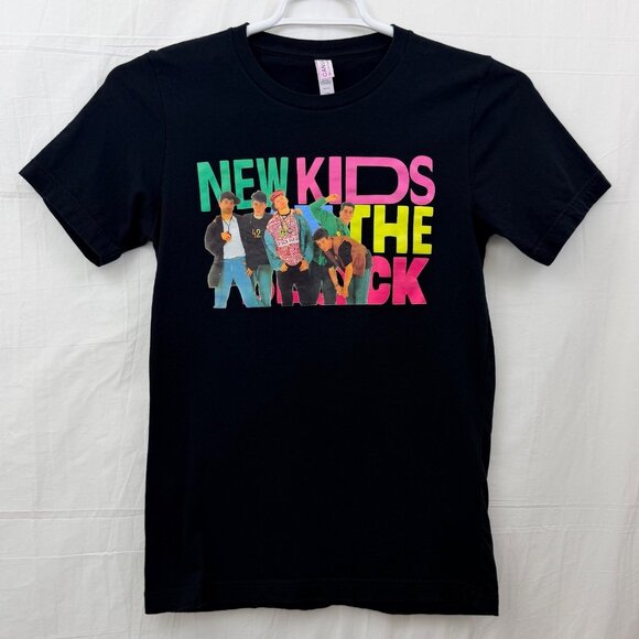 New Kids On The Block Classic Kids Photo Tee Unisex S Black Bella + Canvas - Picture 1 of 8